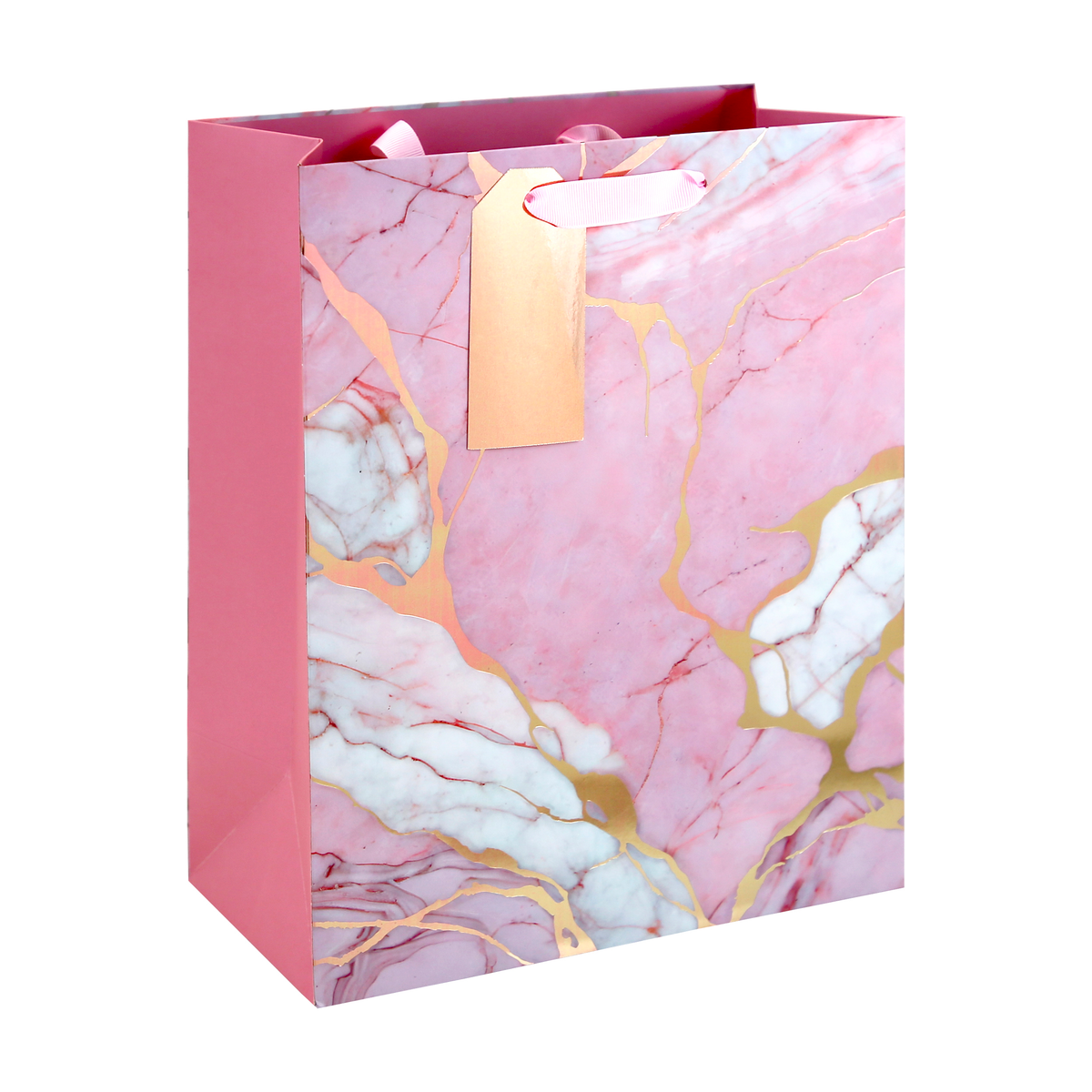 6pk Gift Bag Pink Marble Large - Tiger Feet Ireland