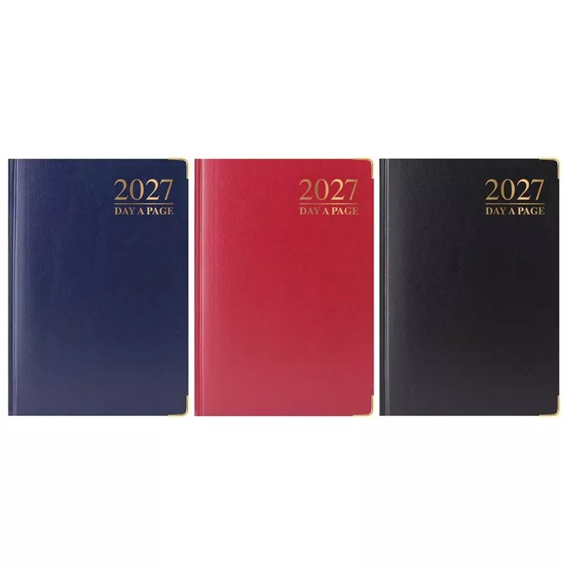2026 A6 Diary Day A Page Padded Gilt-Edge - Tiger Feet Ireland
