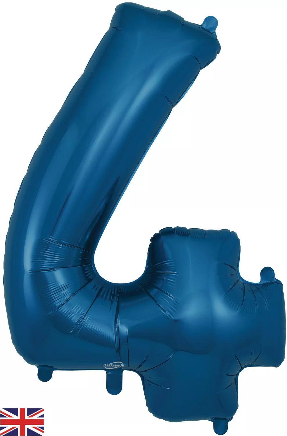 Foil Balloon 34" Number 4 Navy Blue - Tiger Feet Ireland