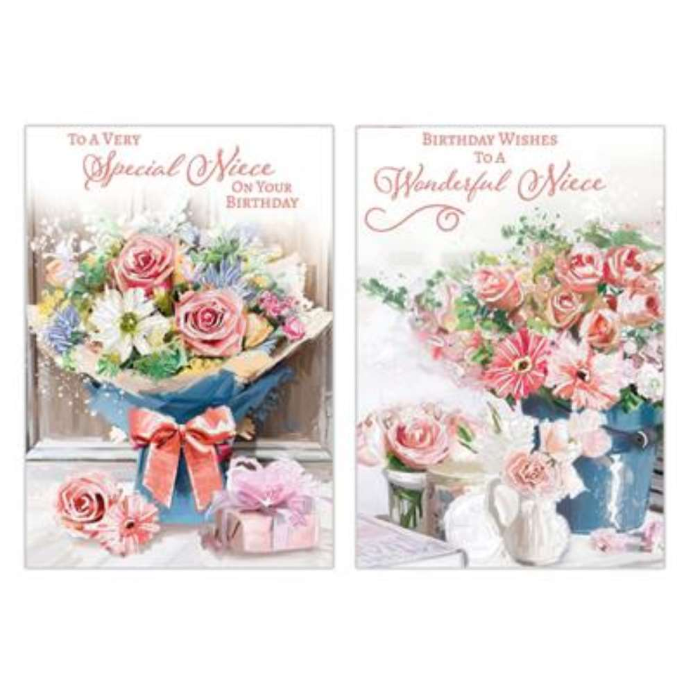 12pk Cards C50 Birthday Niece - Tiger Feet Ireland