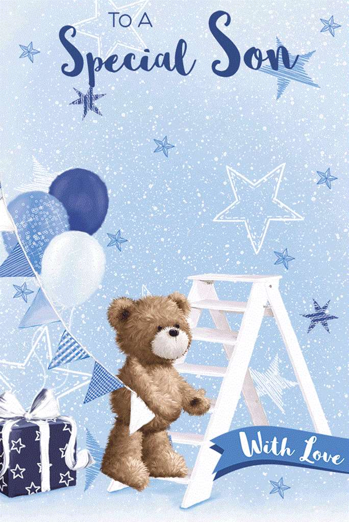 3D 6pk Cards C75 Birthday Son - Tiger Feet Ireland