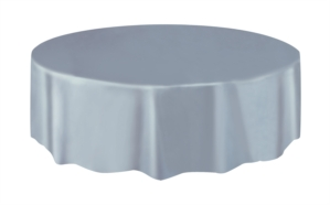 Plastic Round Tablecover 84" Silver - Tiger Feet Ireland