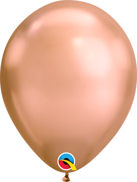 100ct Latex Balloons 7" Chrome Rose Gold - Tiger Feet Ireland