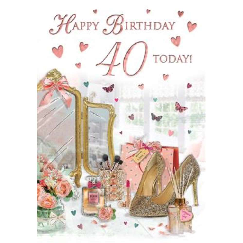 6pk Cards C75 Birthday Age 40 - Tiger Feet Ireland