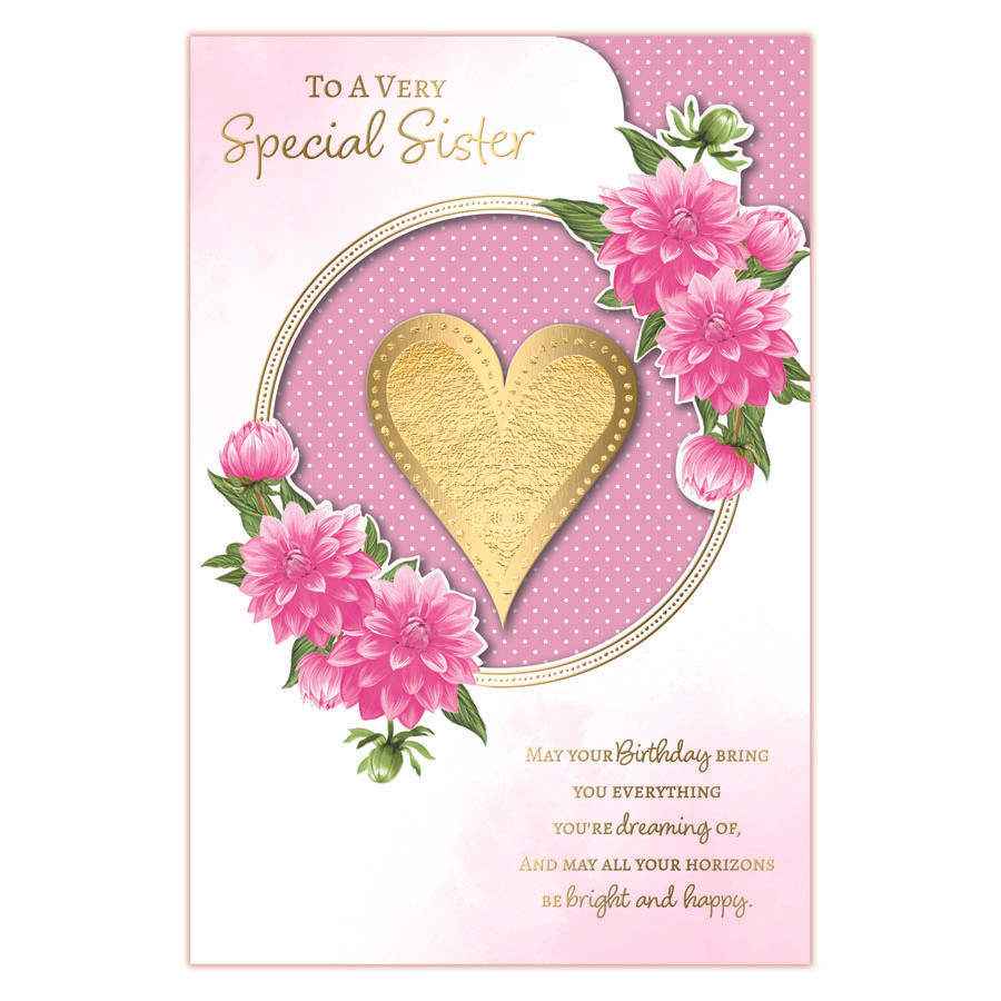 6pk Cards C75 Birthday Sister - Tiger Feet Ireland