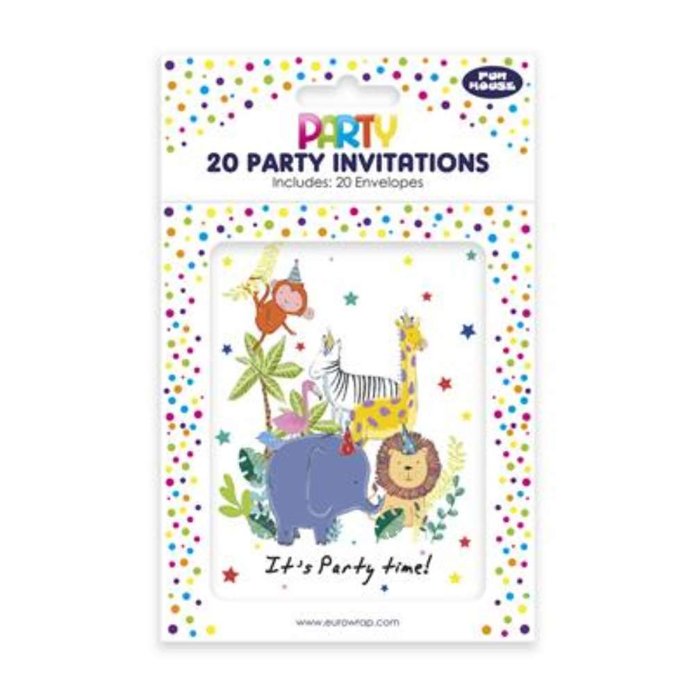 20 Jungle Party Invites - Tiger Feet Ireland