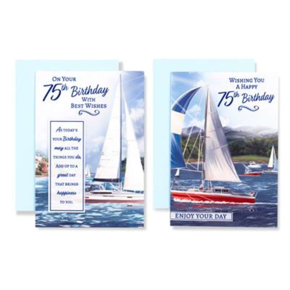 12pk Cards C50 Birthday Age 75 - Tiger Feet Ireland