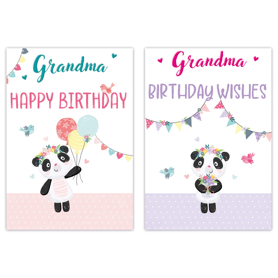 12pk Cards C50 Birthday Grandma - Tiger Feet Ireland