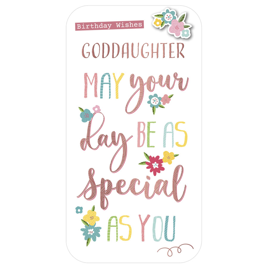 6pk Cards C55 Birthday Goddaughter - Tiger Feet Ireland