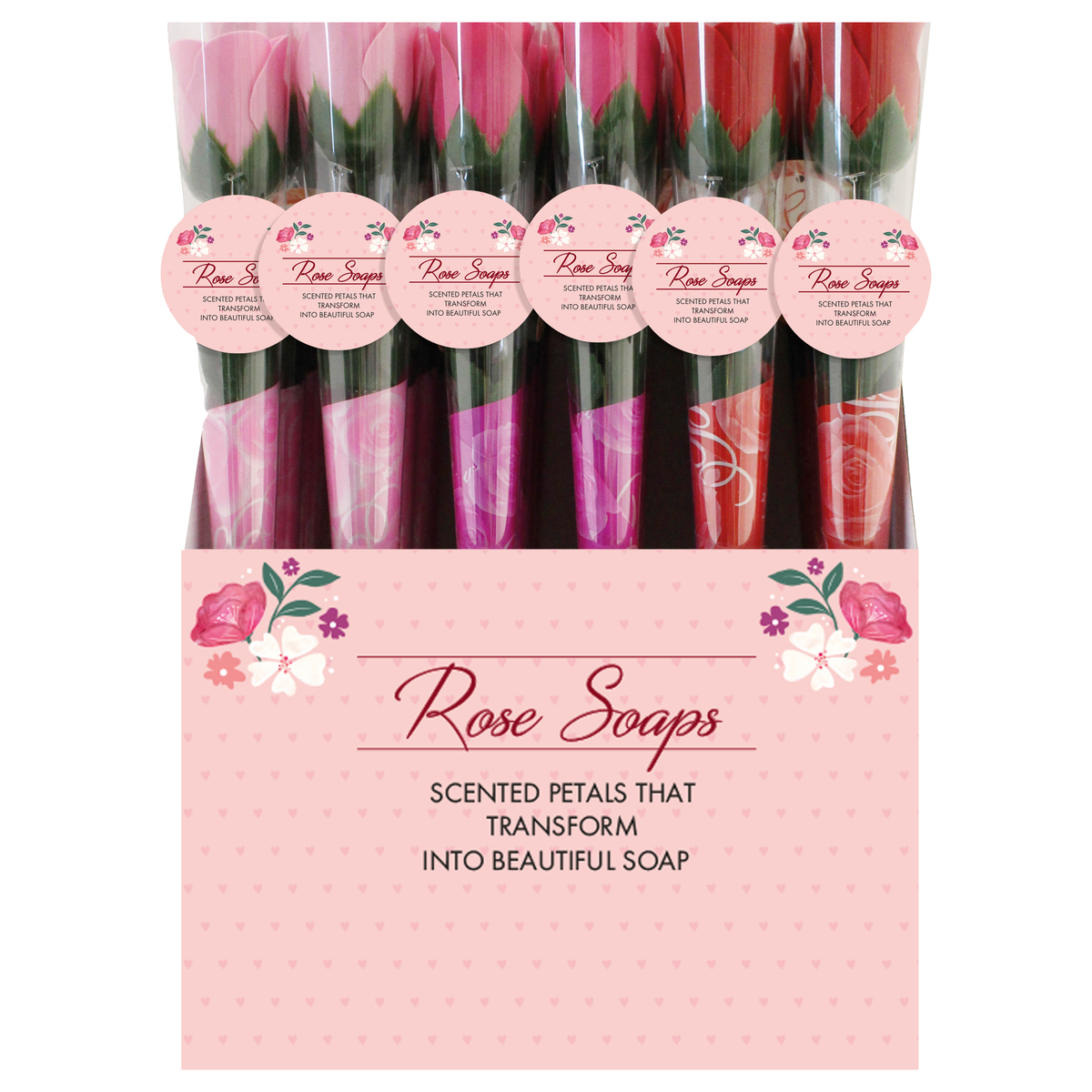 Soap Roses In Acetate Tube - Tiger Feet Ireland