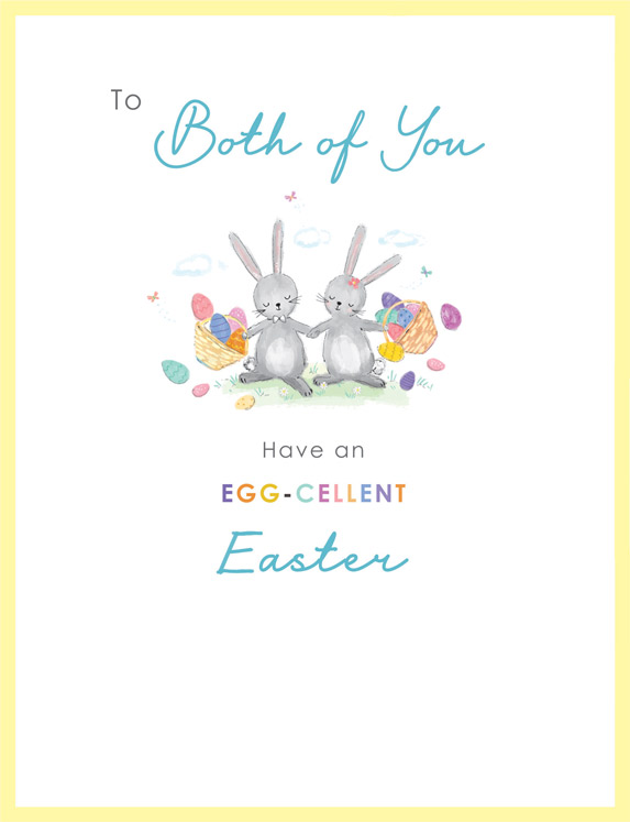 6pk Cards EA C50 2 Bunnies - Tiger Feet Ireland