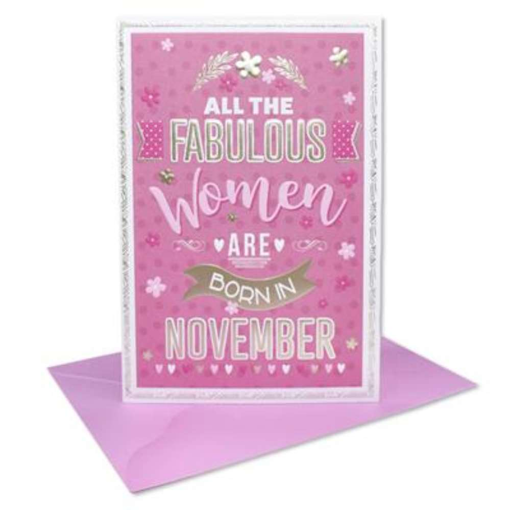 6pk Cards C50 Birthday November - Tiger Feet Ireland