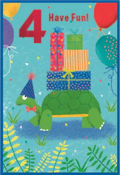 6pk Cards C50 4th Birthday - Tiger Feet Ireland