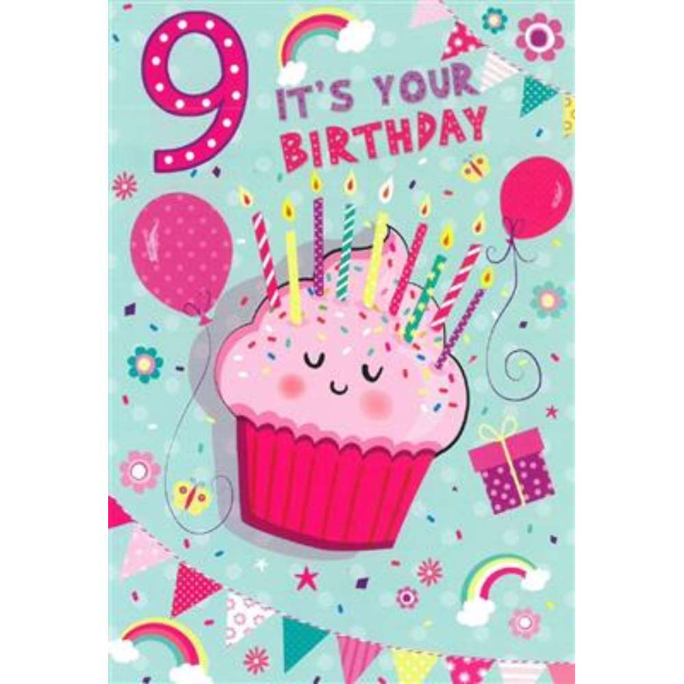 6pk Cards C50 Birthday Age 9 - Tiger Feet Ireland