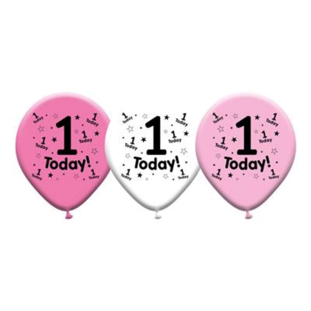 6 x 8pk Latex Balloons Birthday Age 1 - Tiger Feet Ireland