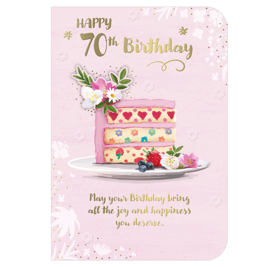 6pk Cards C50 Birthday Age 70 - Tiger Feet Ireland
