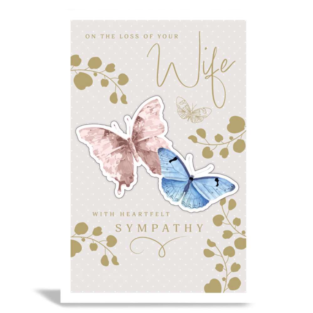 6pk Cards C75 Sympathy Loss Of Wife - Tiger Feet Ireland
