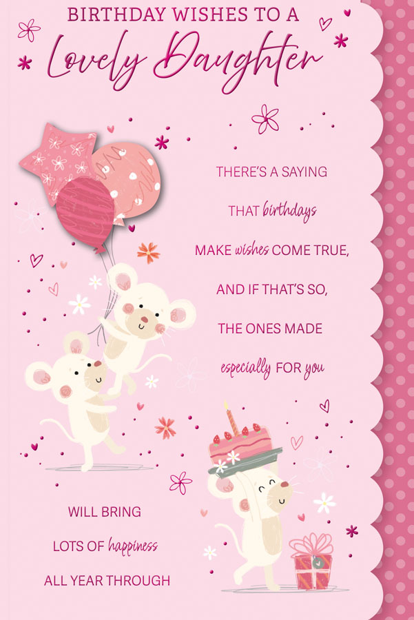 6pk Cards C75 Birthday Daughter - Tiger Feet Ireland
