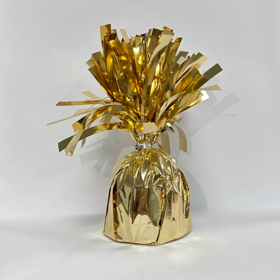 Foil Tassel Balloon Weight White Gold 170gsm - Tiger Feet Ireland