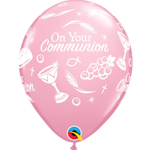 6ct Latex Balloons 11" Round Communion Symbols - Tiger Feet Ireland