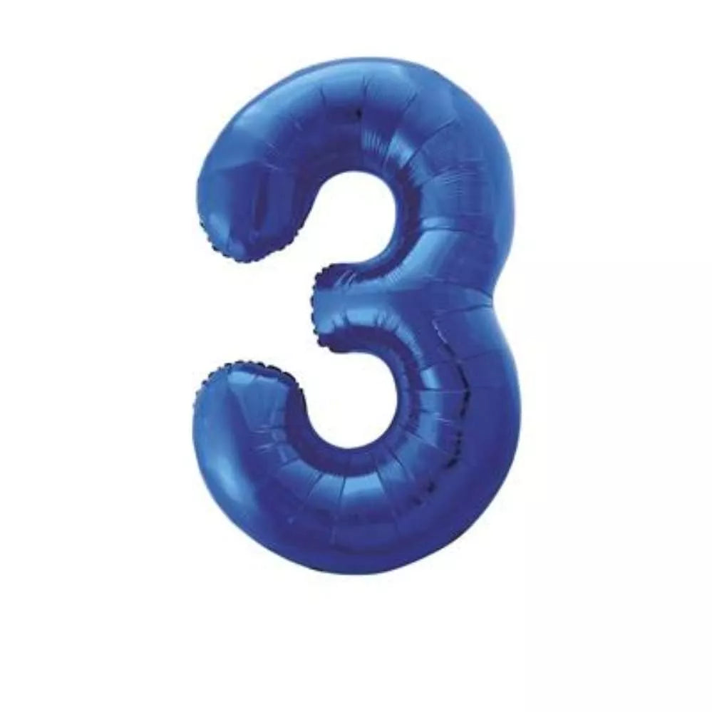 Foil Balloon 34" Big Number Blue - Tiger Feet Ireland