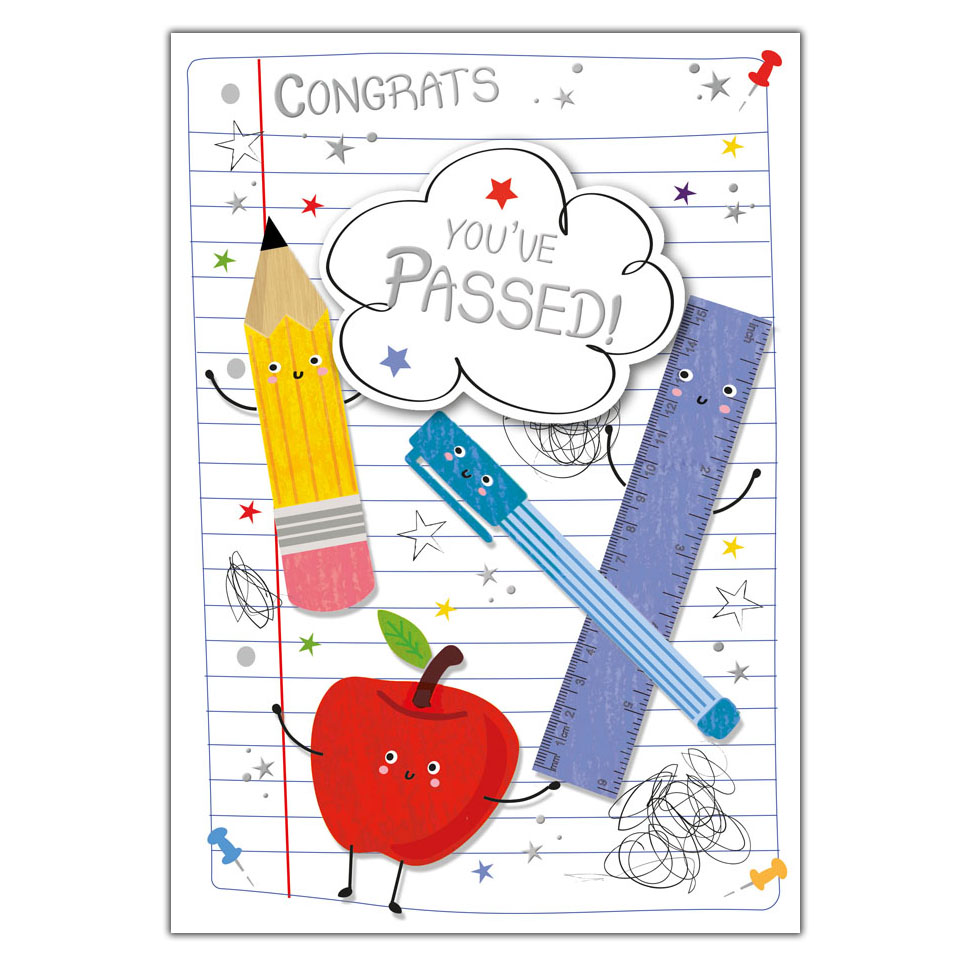 6pk Cards C50 Congratulations You've Passed - Tiger Feet Ireland