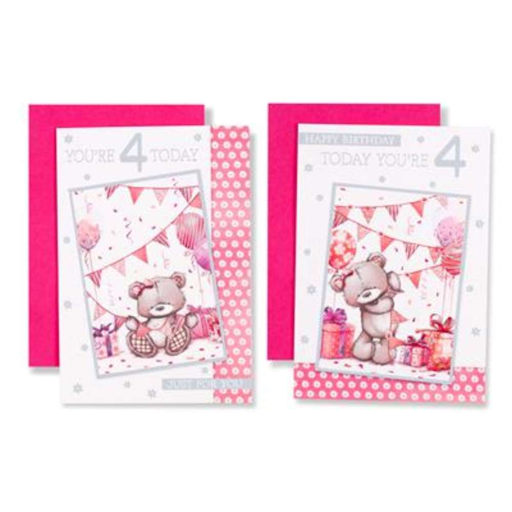 12pk Cards C50 Birthday Age 4 - Tiger Feet Ireland