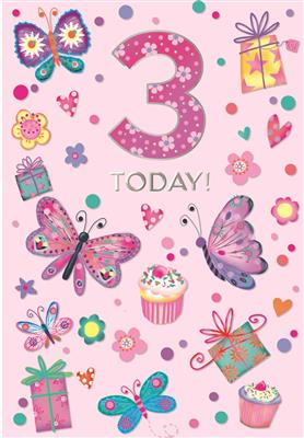 6pk Cards C50 Birthday Age 3 - Tiger Feet Ireland