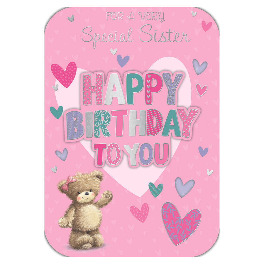 6pk Cards C90 Birthday Sister - Tiger Feet Ireland