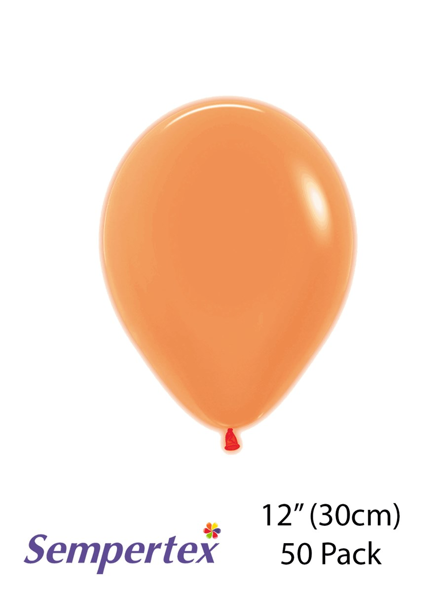 50ct Latex Balloon 12in Neon Orange - Tiger Feet Ireland