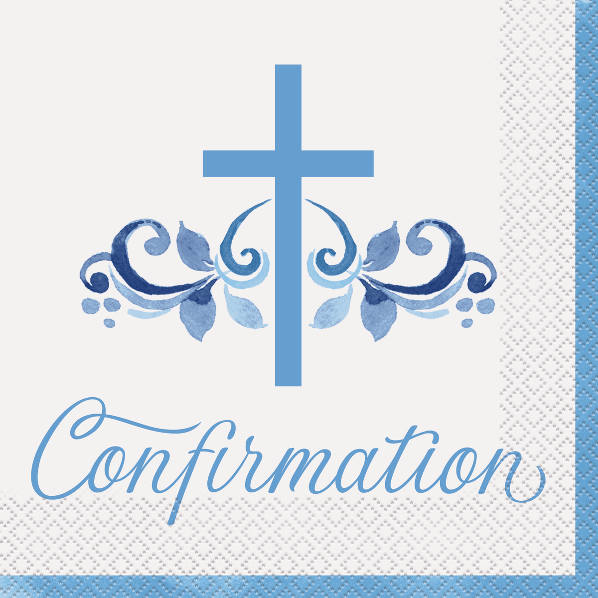 16pk Napkin Lunch Holy Cross Confirmation Blue - Tiger Feet Ireland