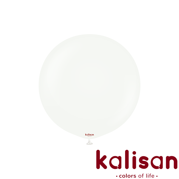 2ct Latex Balloons 24" Standard White Kalisan - Tiger Feet Ireland