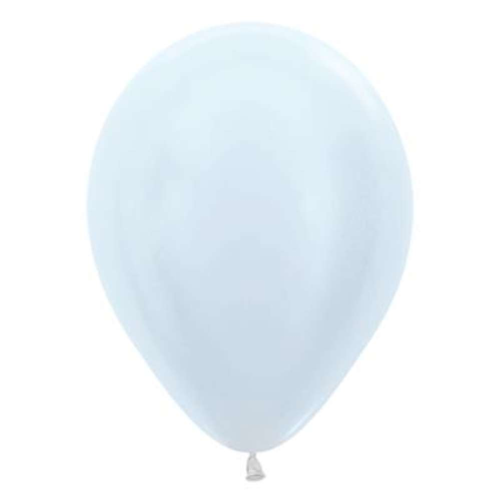 50ct Latex Balloon 12in Satin White Sempertex - Tiger Feet Ireland