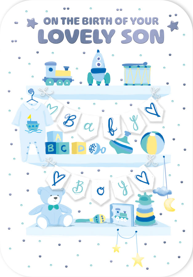 6pk Cards C50 Birth Congratulations - Tiger Feet Ireland