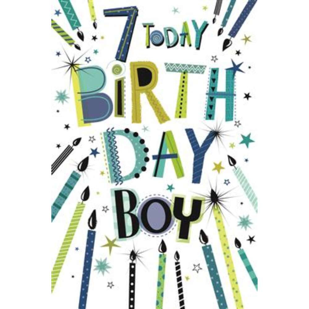 6pk Cards C50 Birthday Age 7 - Tiger Feet Ireland