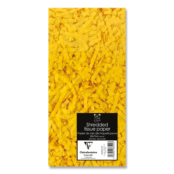 Shredded Paper Tissue 20g Yellow - Tiger Feet Ireland