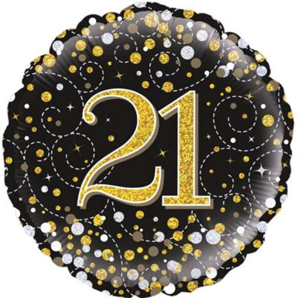 Foil Balloon 18" Round Age 21 - Tiger Feet Ireland