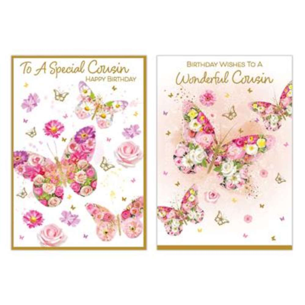 12pk Cards C50 Birthday Cousin - Tiger Feet Ireland