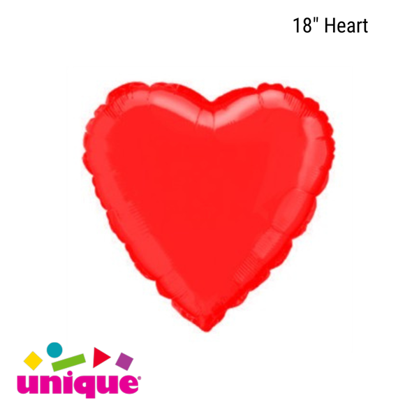 Foil Balloon 18" Heart Red - Tiger Feet Ireland
