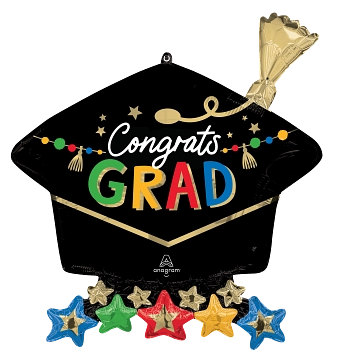 Foil Balloon 26" Shape Congrats Grad - Tiger Feet Ireland