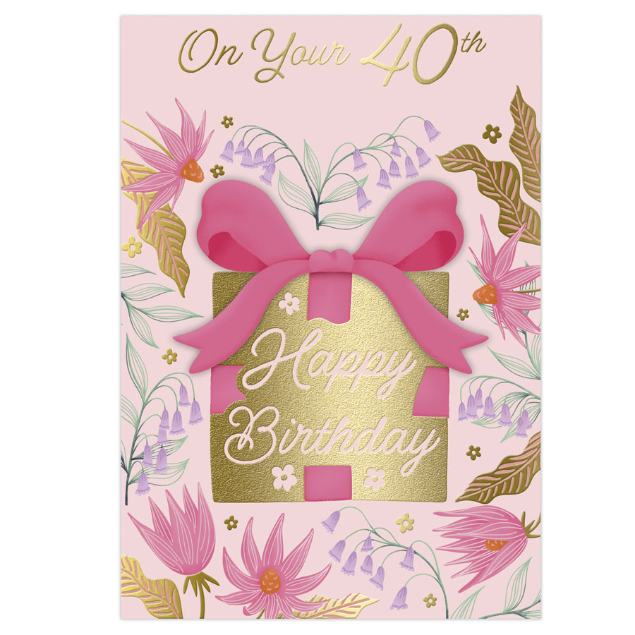 6pk Cards C50 Birthday Age 40 - Tiger Feet Ireland