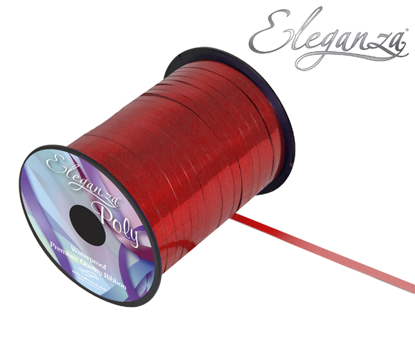Eleganza Curl Rbbn Metallic 250yds Red - Tiger Feet Ireland