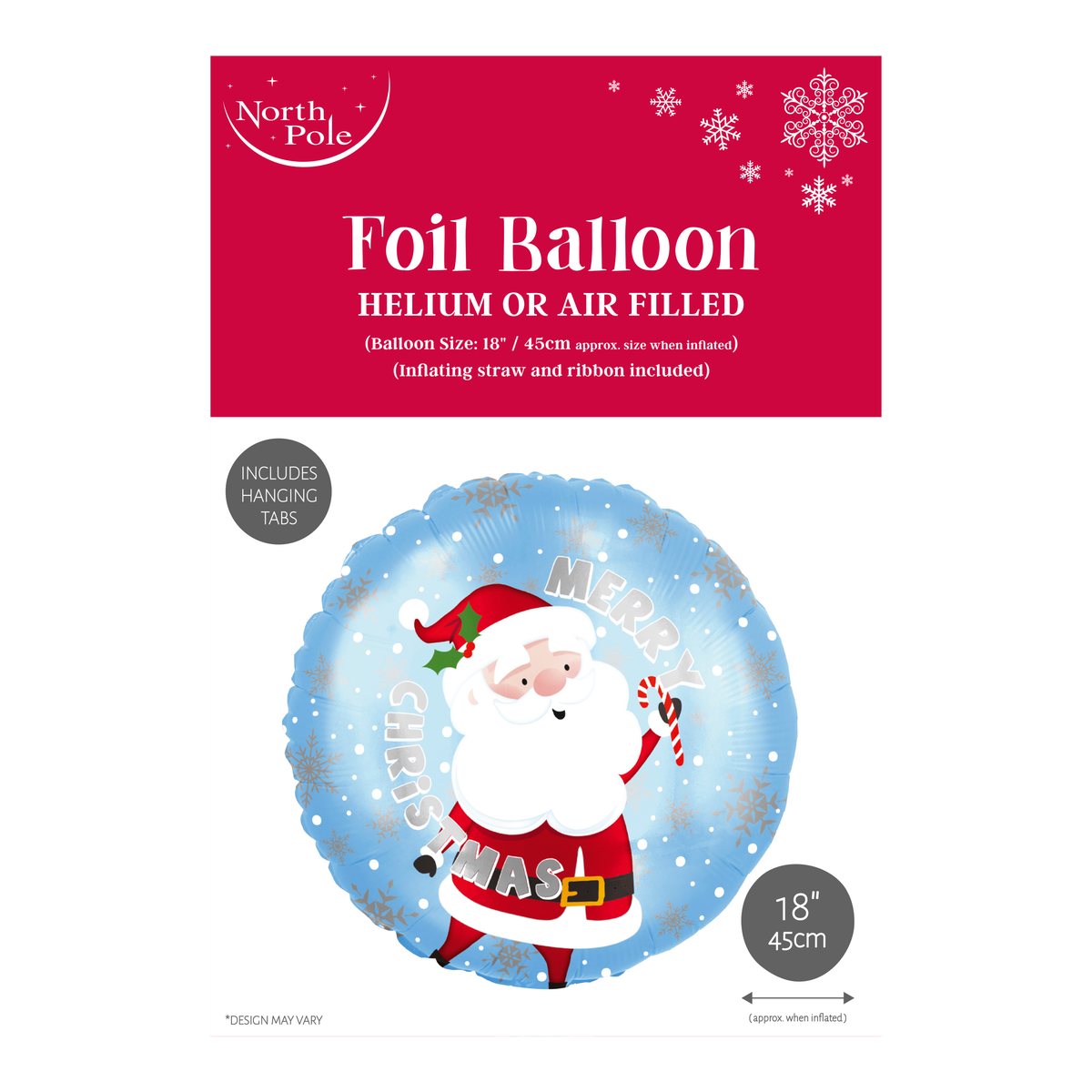 Foil Blln 18" Santa Cute Foil Balloon - Tiger Feet Ireland