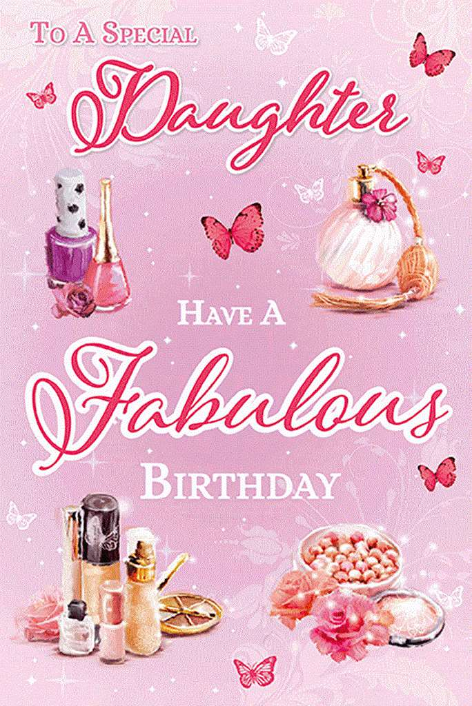 3D 6pk Cards C75 Birthday Daughter - Tiger Feet Ireland