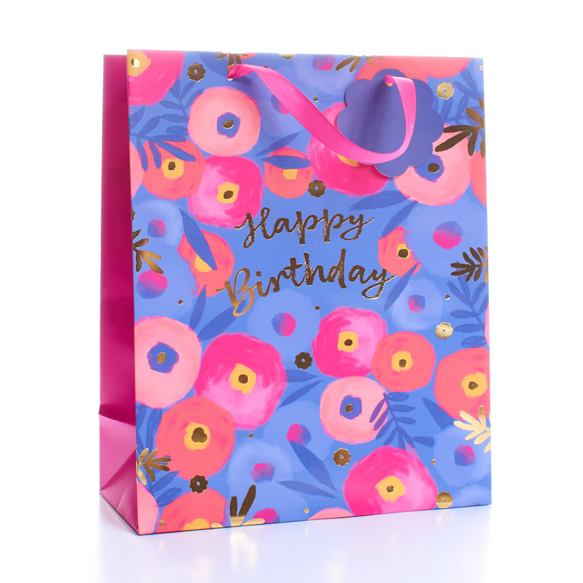 6pk Medium Gift Bags Text & Floral - Tiger Feet Ireland
