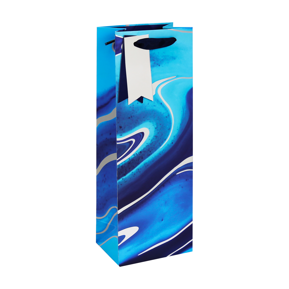 6pk Gift Bag Blue Marble Bottle - Tiger Feet Ireland
