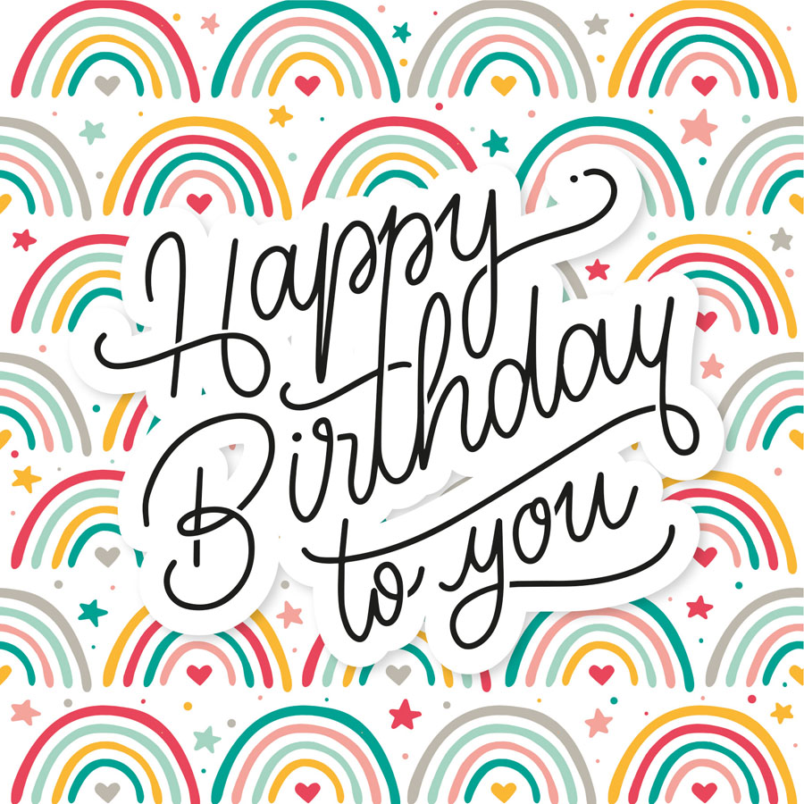 6pk Cards Square Birthday Open - Tiger Feet Ireland