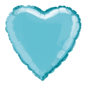 Foil Balloon 18" Heart Baby Blue - Tiger Feet Ireland