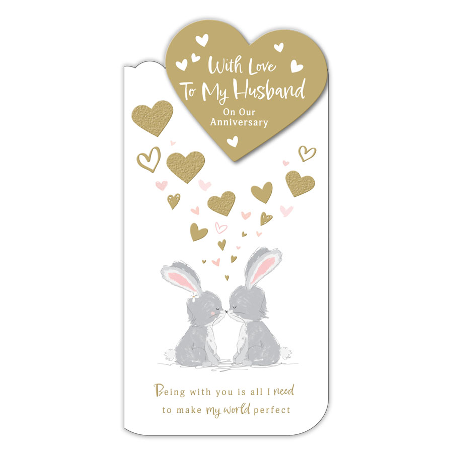6pk Cards C55 Husband Anniversary - Tiger Feet Ireland