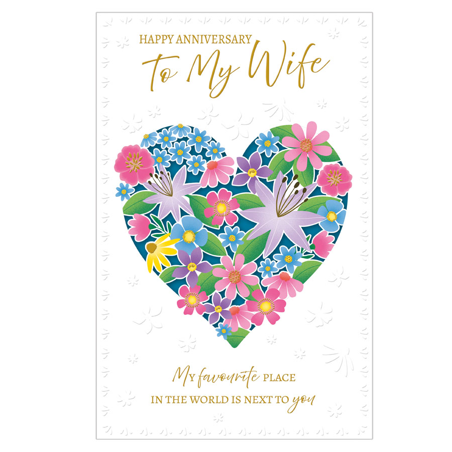 6pk Cards C375 Wife Anniversary - Tiger Feet Ireland